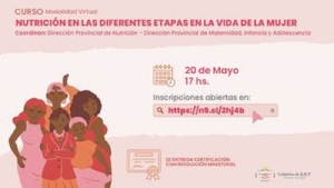 Inscripciones abiertas para el curso "Nutrici&oacute;n en las diferentes etapas en la vida de la mujer"