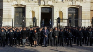 Morales tom&oacute; juramento de fidelidad a la bandera nacional a cadetes del Instituto Universitario Provincial de Seguridad