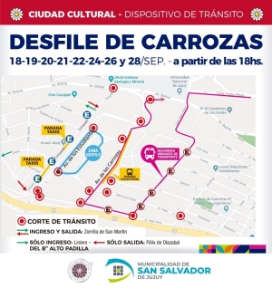 Medidas especiales de tr&aacute;nsito para los desfiles de carrozas