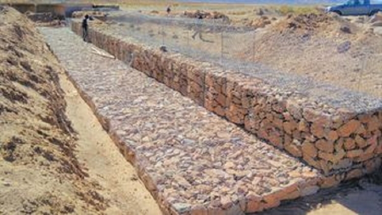 Avanzan las obras en RP 75, sobre r&iacute;o Las Burras