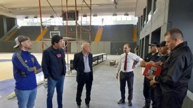 Operativo para el partido de reinauguraci&oacute;n del Estadio Federaci&oacute;n de B&aacute;squet