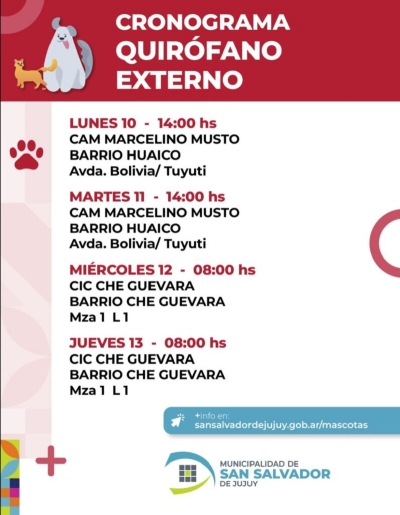 Zoonosis acerca el Quir&oacute;fano Externo a los barrios Huaico y Che Guevara