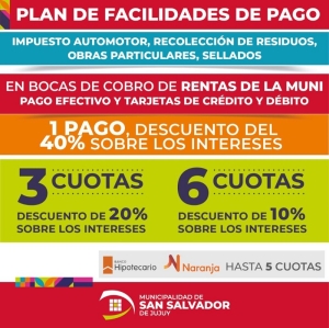 Facilidades de pago para los impuestos municipales