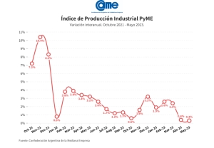 La industria pyme creci&oacute; 0,3% anual en mayo