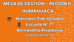 La Mesa de Gesti&oacute;n Educativa prestar&aacute; servicio en Humahuaca el 9 de octubre