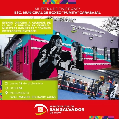 Se reprogram&oacute; la primera muestra de boxeo de la Escuela Municipal &ldquo;Pumita&rdquo; Carabajal