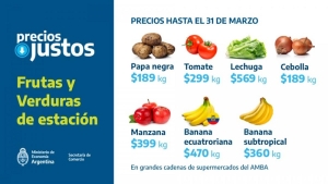Gobierno lanz&oacute; canasta de frutas y verduras con precios acordados