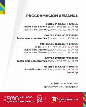 Talleres virtuales de teatro, yoga y flexibilidad