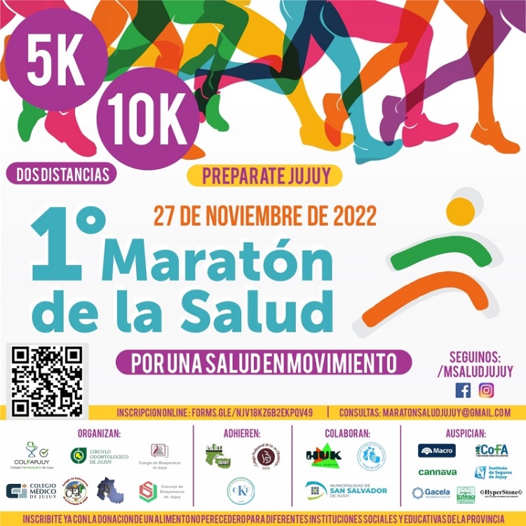 La Primera Marat&oacute;n de la Salud Jujuy 2022 se puso en marcha con muchas expectativas