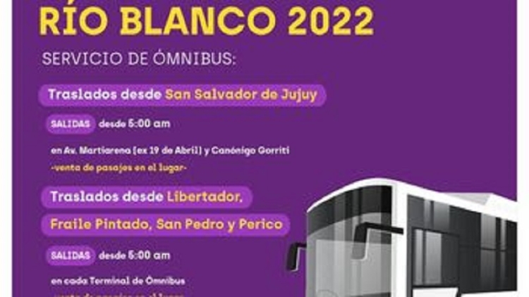 Servicio de &oacute;mnibus a R&iacute;o Blanco, viernes y domingo