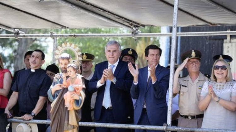 Morales y Sadir honraron a San Jos&eacute; en Perico