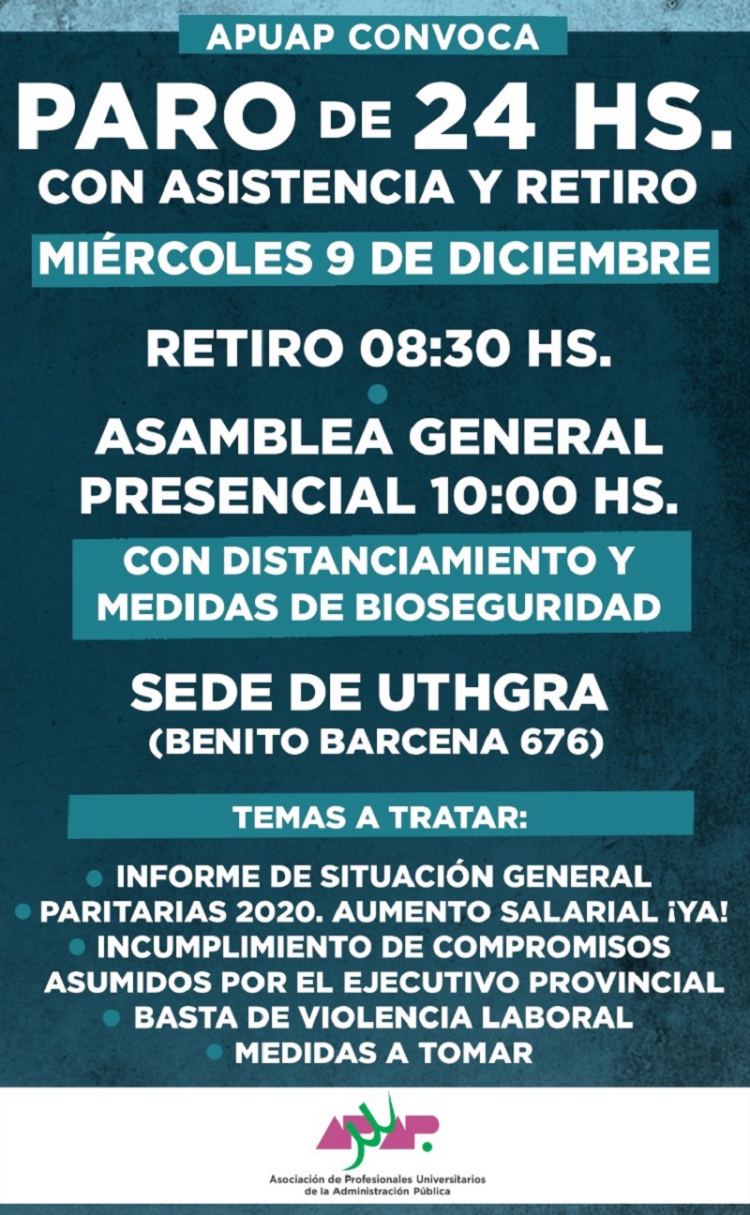 Profesionales mantienen estado de alerta realizaran paro de 24 horas el pr&oacute;ximo mi&eacute;rcoles 9/12
