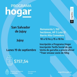 Leila Chaher gestion&oacute; operativos del Programa Hogar para Jujuy