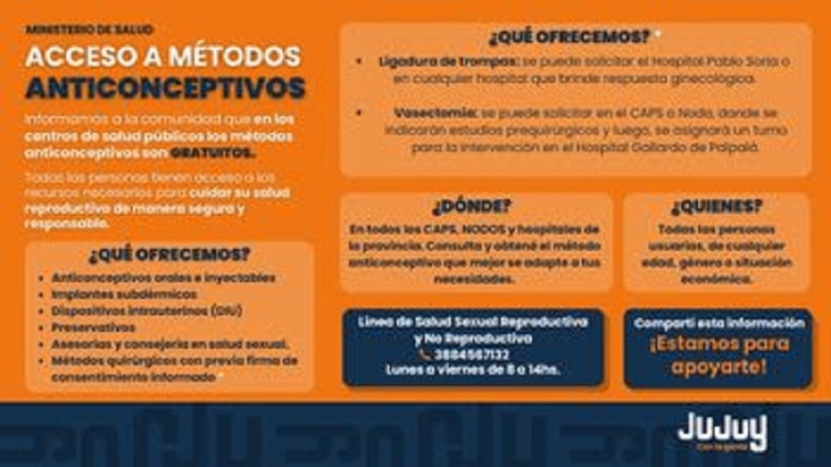 El acceso a m&eacute;todos anticonceptivos est&aacute; garantizado y es gratuito