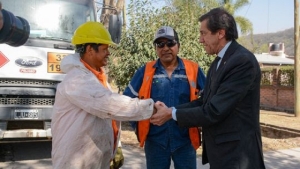 Sadir supervis&oacute; las obras de repavimentaci&oacute;n en ruta 4