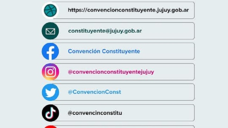 Convenci&oacute;n Constituyente: est&aacute;n disponibles p&aacute;gina web y m&aacute;s medios de informaci&oacute;n y contacto
