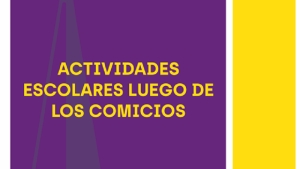 Actividades escolares luego de los comicios