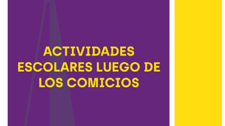 Actividades escolares luego de los comicios