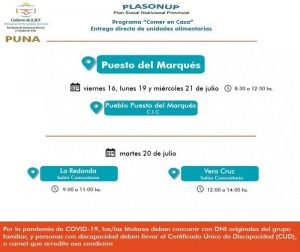 Programa Comer en Casa entregar&aacute; Unidades Alimentarias en localidades pune&ntilde;as