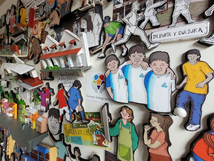 Ledesma inaugur&oacute; un mural que homenajea el trabajo junto a la comunidad