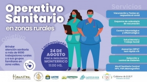 Se lanza Operativo Sanitario Integral en zonas rurales