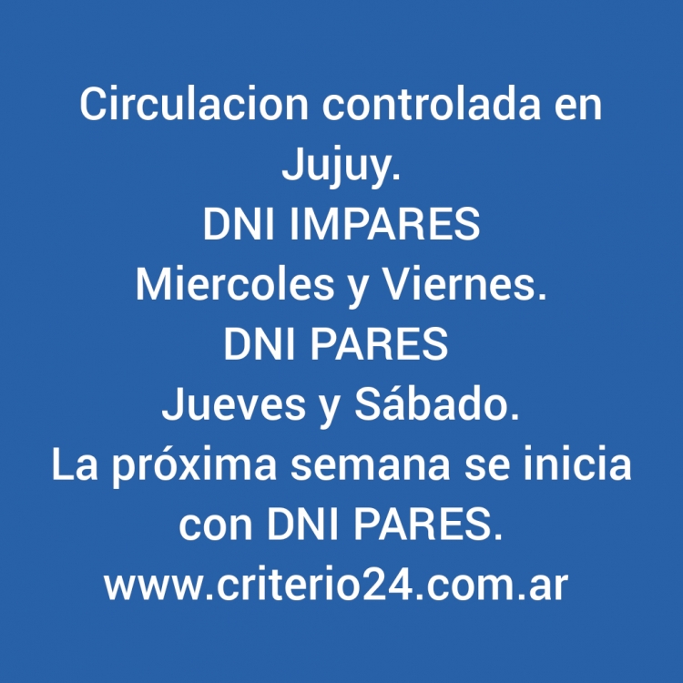 DESDE EL MIERCOLES LA CIRCULACION SERA POR TERMINACION DE DNI
