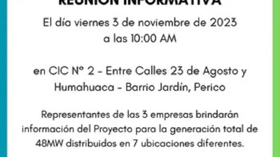 Convocan a reuni&oacute;n informativa propiciada por JEMSE en Perico