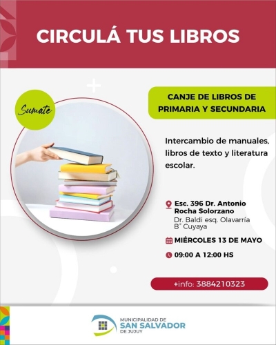 &ldquo;Circul&aacute; tus libros&rdquo;: realizar&aacute;n jornada de canje gratuito de manuales y textos escolares