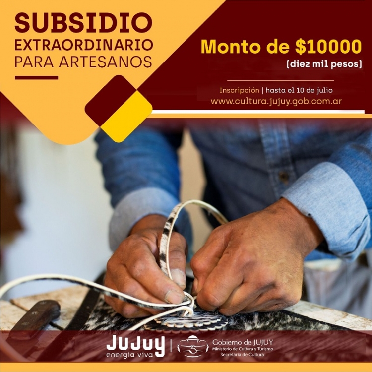 Subsidio extraordinario para artesanos